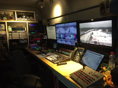 NOKO für das ZDF , Unilaterale mit Kommentatorplatz und drei Live Kameras aus Norrwegen, Litauen und Italien